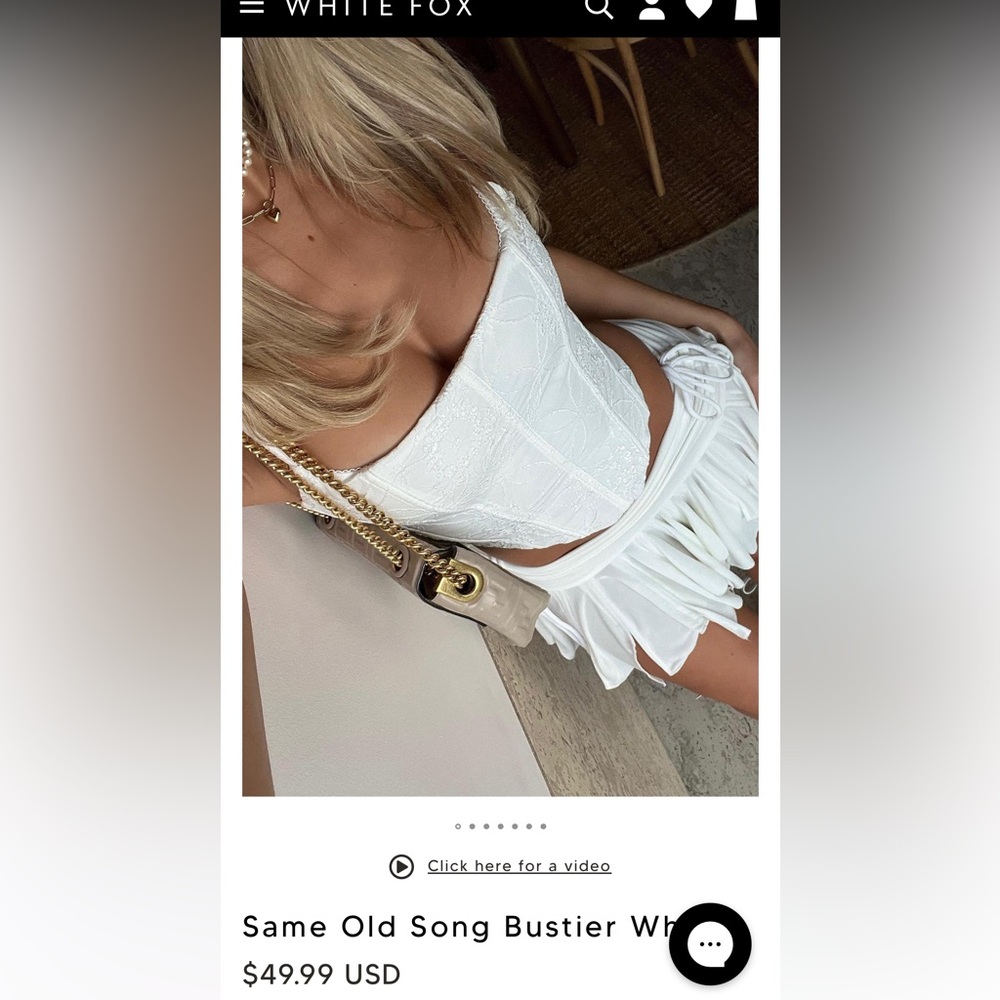 Bustier white top White Fox